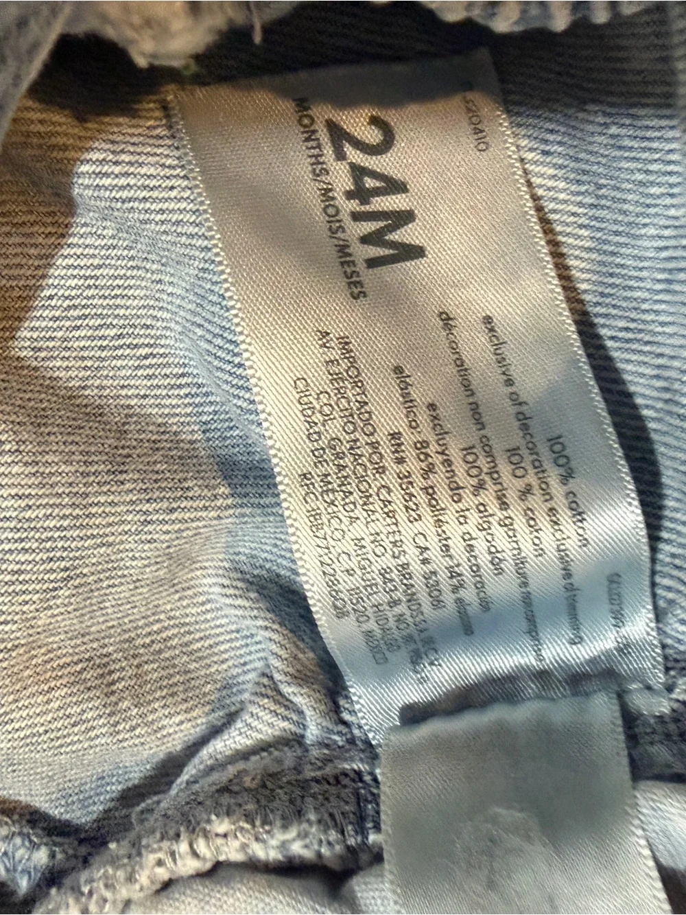 Vestback Light Wash Overalls OshKosh B'gosh Sz 24M